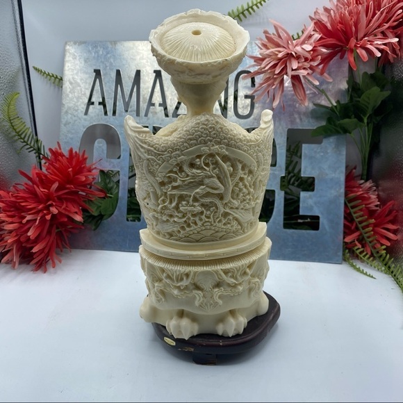 Chinese Asian Ivory Statue Woman - Picture 2 of 5